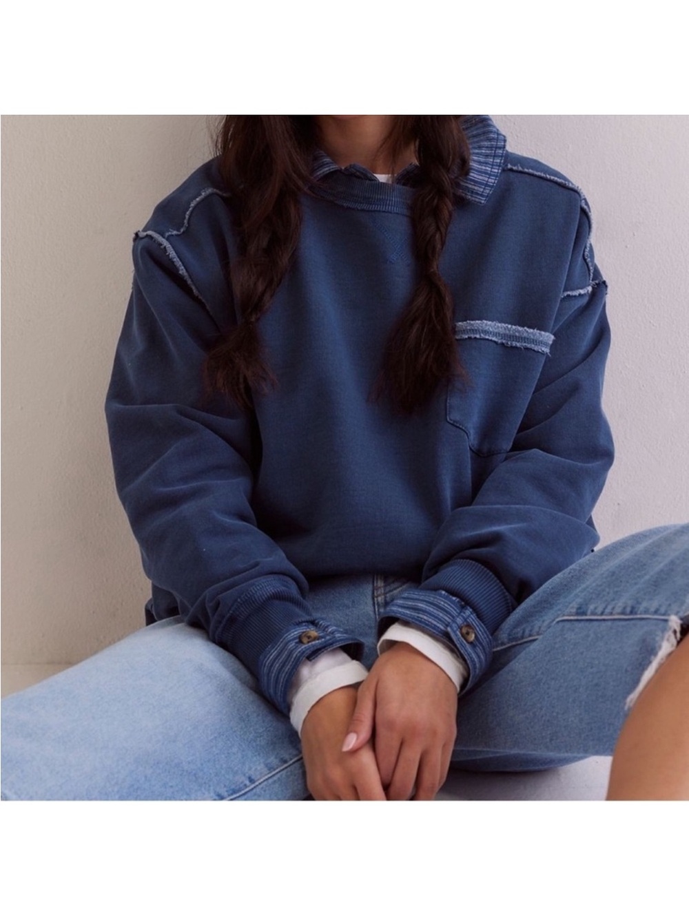 FREE PEOPLE: Wallace Pullover In Inigo NWT